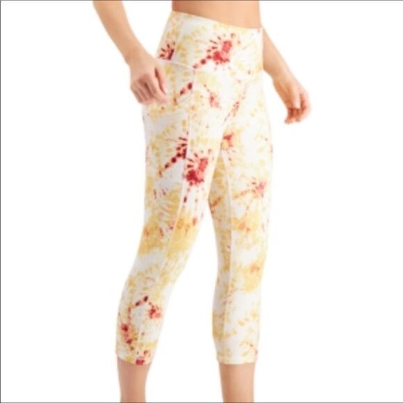IDEOLOGY Tie Dye Cropped Leggings W/ Pockets - Picture 1 of 2